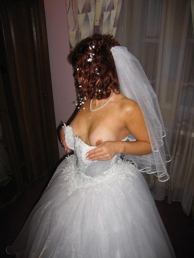 Девушки в свадебных нарядах оголили формы - секс порно фото
